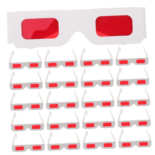 ARTSEWPLY 50 Stück Filmbrillen 3D Theaterbrillen Party Sonnenbrillen Konzertparty Brillen 3D Brillen Kartonbrillen Für Rosa Herzbrillen Valentinstagsbrillen Aus Papier von ARTSEWPLY