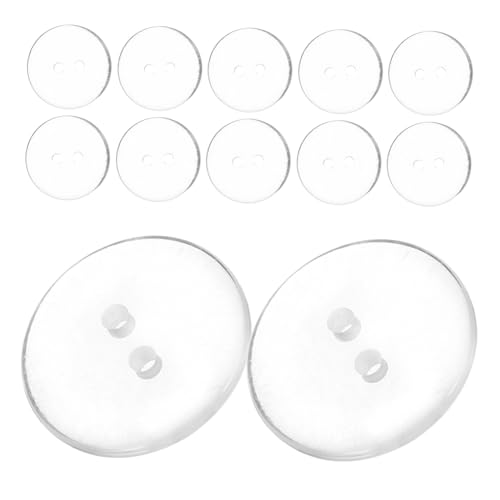 ARTSEWPLY 50 Stück Handgefertigte Hemdknöpfe Nähknöpfe Transparente Knöpfe Knopf Rund DIY Bastelknöpfe Handgefertigte Knöpfe Zum Basteln Runde Knöpfe Zum Nähen Runder Nähknopf von ARTSEWPLY