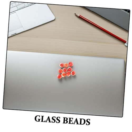 ARTSEWPLY 50 Stück Leuchtende Glasperlen Rund Glow in The Dark Spacer Perlen für Diy Schmuck Armbänder Halsketten Bastelzubehör in Blau Schwarz Grün Rot Lila von ARTSEWPLY