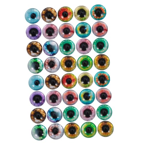 ARTSEWPLY 50 Stück Patches Halbkugel Augenmuster DIY Schmuck Zubehör Gemischte Muster für Schmuck Uhr Bild Vase Dekorationen von ARTSEWPLY