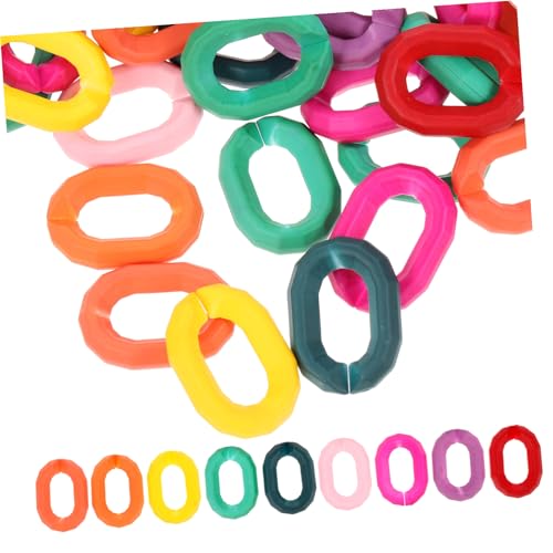 ARTSEWPLY 50 Stück Teiliges Acryl verbindungsringe Transparent Farbverlauf Offene Kettenringe für DIY Handtaschen Trageriemen Schmuckherstellung Basteln Zubehör von ARTSEWPLY
