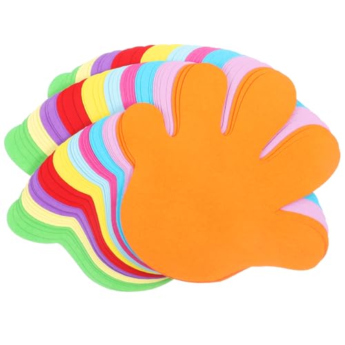 ARTSEWPLY 50 Stück Teiliges Handförmiges Bunte Papier Deko DIY Bastelmaterial für Klassenzimmerwände Kindergarten Partydekoration Vielseitige Papier Ausschnitte Gemischte Farben von ARTSEWPLY