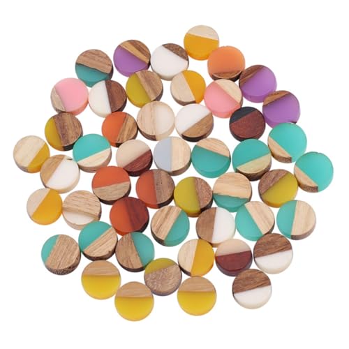 ARTSEWPLY 50 Stück Teiliges Holz Resin Cabochon Flach Leichte Geometrische Charms für DIY Schmuckherstellung Vielseitig für Halsketten Ohrringe Armbänder Langlebig Hautfreundlich Bunte ARTSEWPLY 50 Stück Teiliges Holz Resin Cabochon Flach Leichte Geometrische Charms für DIY Schmuckherstellung Vielseitig für Halsketten Ohrringe Armbänder Langlebig Hautfreundlich Bunte von ARTSEWPLY