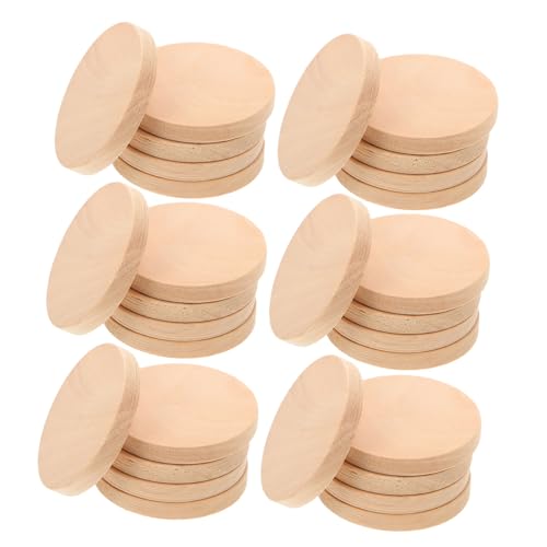 ARTSEWPLY 50 Stück Teiliges Runde Holzscheiben zum Basteln Unlackierte Holz Ausschnitte aus Stabilem Material DIY Holzdekoration für Geburtstag Weihnachten Kreative Handwerksprojekte von ARTSEWPLY