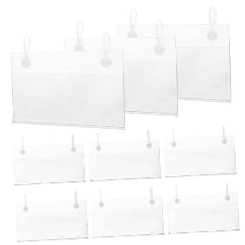 ARTSEWPLY 50 Stück Transparente Preisschildhalter aus Robustem PVC Vielseitige Etikettenhalter für und Preisschilder Praktische Sign Holder Stands für Supermärkte Geschäfte und von ARTSEWPLY