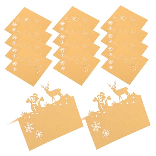 ARTSEWPLY 50 Stück Weihnachts Tischkarten aus Papier Dekorative Platzkarten mit Rentier und Schneemann Motiven Praktische Tent Cards für Dinner Partys und Festliche Tischdekorationen ARTSEWPLY 50 Stück Weihnachts Tischkarten aus Papier Dekorative Platzkarten mit Rentier und Schneemann Motiven Praktische Tent Cards für Dinner Partys und Festliche Tischdekorationen von ARTSEWPLY