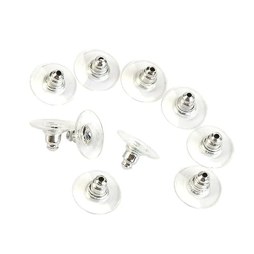 ARTSEWPLY 50 Stück Weiße Metall ohrstecker verschlüsse mit Kunststoffpolster Leichte Ohrrückseiten Ergonomisches Design für Langlebigen Schmuckgebrauch Praktisches Zubehör für Ohrstecker ARTSEWPLY 50 Stück Weiße Metall ohrstecker verschlüsse mit Kunststoffpolster Leichte Ohrrückseiten Ergonomisches Design für Langlebigen Schmuckgebrauch Praktisches Zubehör für Ohrstecker von ARTSEWPLY