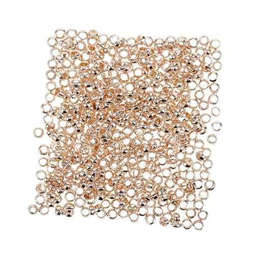 ARTSEWPLY 500 Stück Runde Abstandshalterperlen Vergoldetem Kupfer für Schmuckherstellung DIY Armbänder und Hochwertige Metallperlen zum Auffädeln von ARTSEWPLY