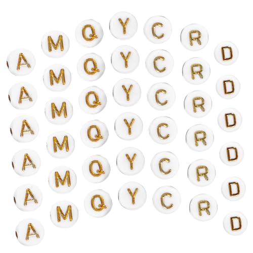 ARTSEWPLY 500Stücke DIY Buchstabenperlen Acrylperlen für Armbänder und Schmuckherstellung Bastelzubehör Lose Buchstabenperlen von ARTSEWPLY