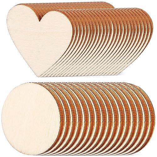 ARTSEWPLY 50Stücke DIY Holzscheiben Leere Holzscheiben zum Basteln Schnitzen Runde Herzförmige Natürliche Holzmaserung für Dekoration ARTSEWPLY 50Stücke DIY Holzscheiben Leere Holzscheiben zum Basteln Schnitzen Runde Herzförmige Natürliche Holzmaserung für Dekoration von ARTSEWPLY