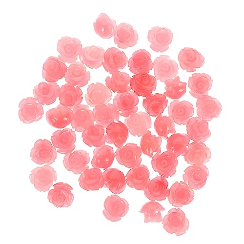 ARTSEWPLY 50Stücke Rosa Shell Perlen DIY Schmuckperlen für Armbänder und Geschnitzte Rosenperlen Vielseitige Bastelmaterialien für Handwerk von ARTSEWPLY