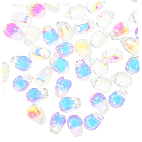 ARTSEWPLY 50Stücke Wasser Drop Glasperlen DIY Schmuckmaterial für Armbänder Ohrringe und Handwerk Geeignet für Kreative Dekoration und Wohnaccessoires von ARTSEWPLY