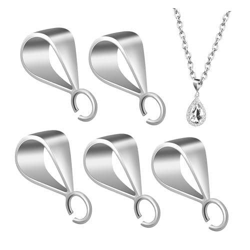 ARTSEWPLY 5Stücke Anhänger Halter Verschlüsse für Schmuck DIY Sicherer Halt Robuste Konstruktion Vielseitig Kompatibel für Halsketten und Armbänder von ARTSEWPLY