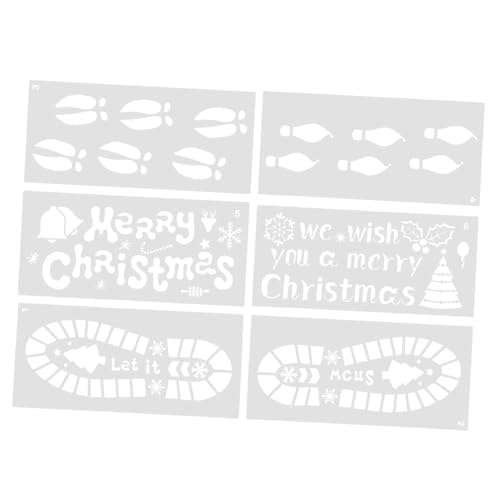ARTSEWPLY 6 Blätter Teiliges Weihnachts-schablonen Fußabdruck-motiven Wiederverwendbare Malvorlagen für Basteln Scrapbooking Diy-karten und Weihnachtsdekoration ARTSEWPLY 6 Blätter Teiliges Weihnachts-schablonen Fußabdruck-motiven Wiederverwendbare Malvorlagen für Basteln Scrapbooking Diy-karten und Weihnachtsdekoration von ARTSEWPLY