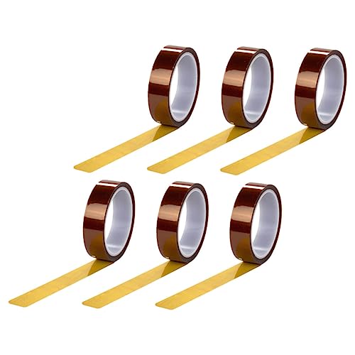 ARTSEWPLY 6 Rollen Hitzebeständiges Sublimationstape Polyimid Klebeband für Heißpressen Rückstandsfrei Antistatisch für Sublimationsdruck Abdecken und Fixieren bei Hohen Temperaturen ARTSEWPLY 6 Rollen Hitzebeständiges Sublimationstape Polyimid Klebeband für Heißpressen Rückstandsfrei Antistatisch für Sublimationsdruck Abdecken und Fixieren bei Hohen Temperaturen von ARTSEWPLY