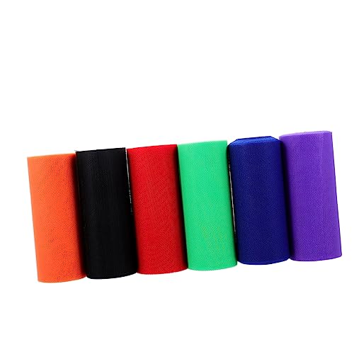 ARTSEWPLY 6 Rollen Tüllnetzstoff Yards Mittelfester Tüllstoff in Farben Vielseitiger Meshstoff für DIY Dekoration Hochzeitsdeko Geschenkverpackung Kleidungszubehör Bastelprojekte von ARTSEWPLY