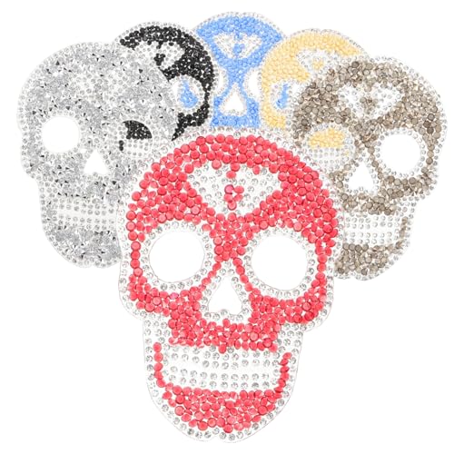 ARTSEWPLY 6 Stück Bügelbilder Aufnäher mit Totenkopf Motiv Farbige Strass Patches zum Aufbügeln oder Aufnähen Jeans Jacken Taschen DIY Kleidung Dekoration Flexible Textilapplikationen ARTSEWPLY 6 Stück Bügelbilder Aufnäher mit Totenkopf Motiv Farbige Strass Patches zum Aufbügeln oder Aufnähen Jeans Jacken Taschen DIY Kleidung Dekoration Flexible Textilapplikationen von ARTSEWPLY