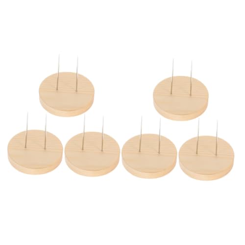 ARTSEWPLY 6 Stück Holz doll display basis Stabile Runde Unterlage Präziser Puppenständer für Gehäkelte Puppen Kompakt Vielseitig Einsetzbar Sicherer Halt für Sammlungen und Dekorationen von ARTSEWPLY