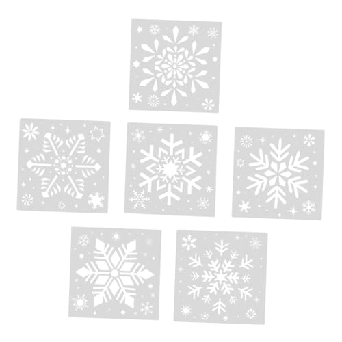 ARTSEWPLY 6 Stück Malvorlage Herstellung Frohe Weihnachten-Schablone Schneeflocken-Handwerk Dekorate Dekoration Kind wiederverwendbare Schablonen Schneeflockenformen aus Kunststoff pp Weiß ARTSEWPLY 6 Stück Malvorlage Herstellung Frohe Weihnachten-Schablone Schneeflocken-Handwerk Dekorate Dekoration Kind wiederverwendbare Schablonen Schneeflockenformen aus Kunststoff pp Weiß von ARTSEWPLY