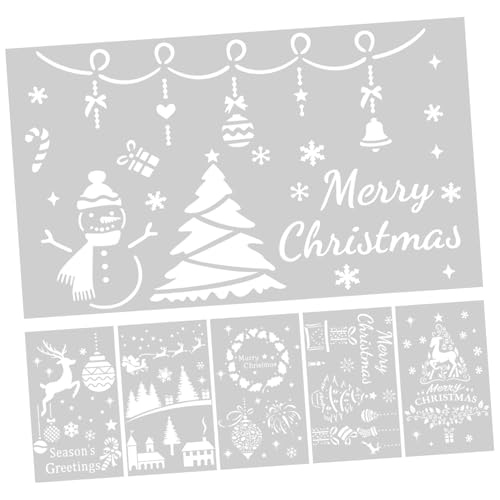 ARTSEWPLY 6 Stück Malvorlage Schablonen Vorlagen Wiederverwendbar Weihnachtsschablonen Frohe Weihnachten Schablonen Dekorate Zeichnung Handwerk Weihnachtsdekorationen Drinnen Das Haustier ARTSEWPLY 6 Stück Malvorlage Schablonen Vorlagen Wiederverwendbar Weihnachtsschablonen Frohe Weihnachten Schablonen Dekorate Zeichnung Handwerk Weihnachtsdekorationen Drinnen Das Haustier von ARTSEWPLY