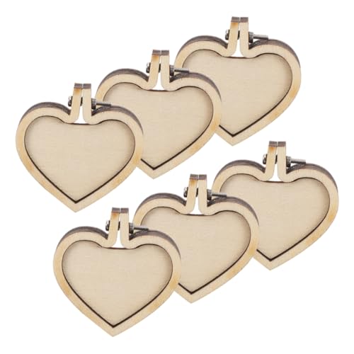 ARTSEWPLY 6 Stück Mini-stickrahmen Holz, Nähornamentrahmen, Kleiner Kreuzstich-ring Für Diy-stickerei, Halskette, Anhänger, Schlüsselanhänger, Beige ARTSEWPLY 6 Stück Mini-stickrahmen Holz, Nähornamentrahmen, Kleiner Kreuzstich-ring Für Diy-stickerei, Halskette, Anhänger, Schlüsselanhänger, Beige von ARTSEWPLY