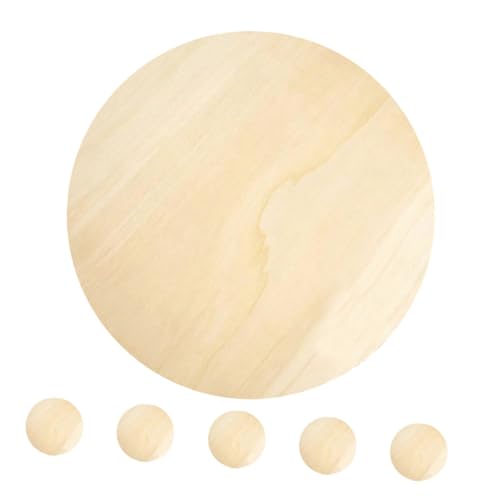 ARTSEWPLY 6 Stück Naturholzscheiben 11,79 Zoll Bastelset Aus Unlackiertem Holz Holzkreise Für Kunst Holzscheiben Weihnachtsschmuck DIY Basteln von ARTSEWPLY