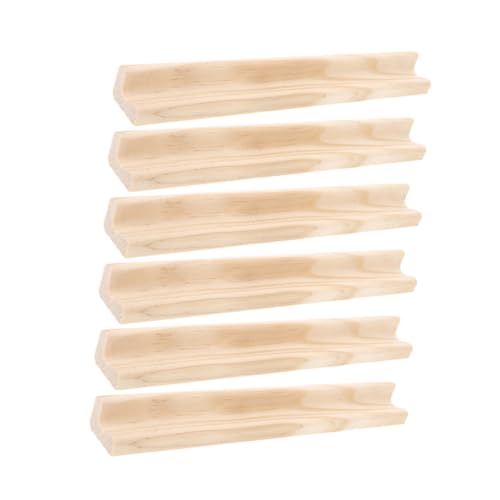 ARTSEWPLY 6 Stück Teiliges Holzbuchstaben Display Stabiler DIY Holzständer Unbehandelt Vielseitig für Buchstabenspiele Domino Mahjong und Kreative Dekoration Schreibtisch und Regal von ARTSEWPLY