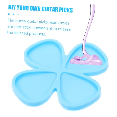 ARTSEWPLY 6 Stück Teiliges Silikon Gitarren plektrum Modellierform DIY Gießform Flexibel Glatt zum Einfachen Entformen für Handgefertigte Anhänger und Geschenkideen für Gitarrenliebhaber von ARTSEWPLY