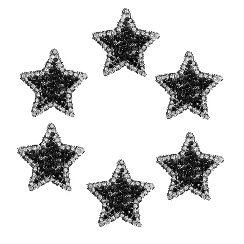 ARTSEWPLY 6 Stück Teiliges Stern Aufnäher Selbstklebend für DIY Kleidung Reparatur Kreative Strass Patches für Taschen Hüte Schuhe und Socken von ARTSEWPLY
