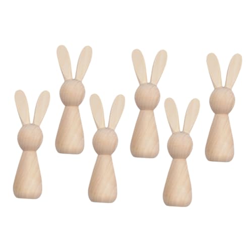 ARTSEWPLY 6 Stück Teiliges Unbemalte Holz hasenfiguren zum Bemalen DIY Osterdeko Holzhandwerk Vielseitig als Tischdekoration Gartenornament für Erwachsene ARTSEWPLY 6 Stück Teiliges Unbemalte Holz hasenfiguren zum Bemalen DIY Osterdeko Holzhandwerk Vielseitig als Tischdekoration Gartenornament für Erwachsene von ARTSEWPLY