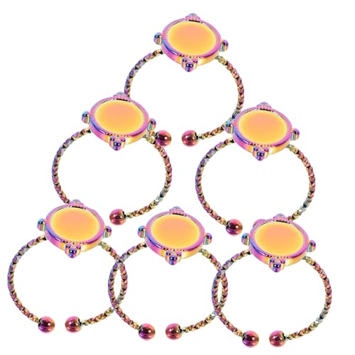 ARTSEWPLY 6 Stück Teiliges Verstellbare Ringrohlinge mit Ovaler Fassung Flach für DIY Schmuckherstellung Kreative Bastelmaterialien Personalisierte Ringschmuckgestaltung ARTSEWPLY 6 Stück Teiliges Verstellbare Ringrohlinge mit Ovaler Fassung Flach für DIY Schmuckherstellung Kreative Bastelmaterialien Personalisierte Ringschmuckgestaltung von ARTSEWPLY