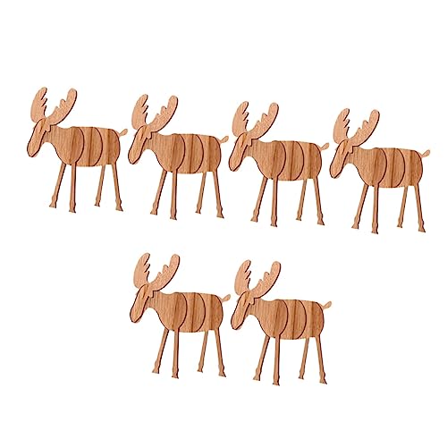 ARTSEWPLY 6 Stück Teiliges Weihnachtsdeko Holz Elch Figur DIY Bausatz Bastelspielzeug Dekoration Tisch Schmuck für Weihnachten Wohnzimmer Schlafzimmer Büro ARTSEWPLY 6 Stück Teiliges Weihnachtsdeko Holz Elch Figur DIY Bausatz Bastelspielzeug Dekoration Tisch Schmuck für Weihnachten Wohnzimmer Schlafzimmer Büro von ARTSEWPLY