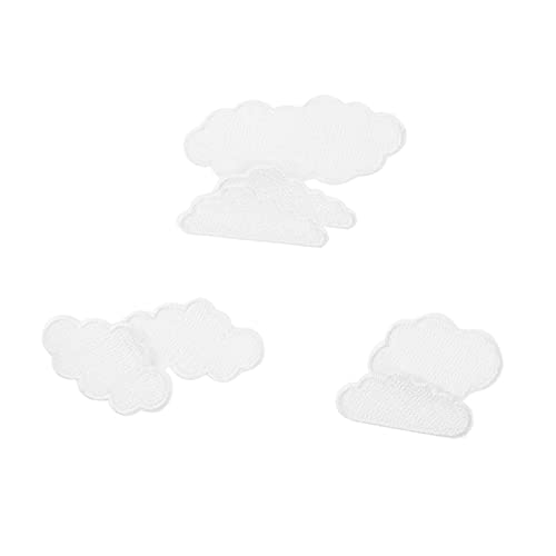 ARTSEWPLY 6 Stück Teiliges Wolken Aufnäher Selbstklebend Gestickte Reparatur Patches für Kleidung Flickstoff DIY Dekoration für Jacken Rucksäcke und Shirts von ARTSEWPLY