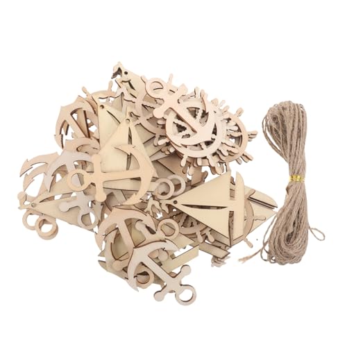 ARTSEWPLY 60 Stück DIY Nautisches Holzhandwerk: Unfertige/ruder/segelausschnitte - Bauen Sie Ihr Eigenes Segelboot - Holzhandwerksstücke, Ausschnitte Zum Bemalen Und Mustern von ARTSEWPLY