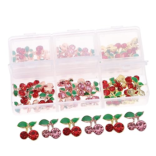 ARTSEWPLY 60 Stück Kirsche Nail Rhinestones Strasssteine für Kreative Nageldesigns DIY Nail Art Zubehör für Funkelnde Dekorationen für Nägel und Bastelprojekte ARTSEWPLY 60 Stück Kirsche Nail Rhinestones Strasssteine für Kreative Nageldesigns DIY Nail Art Zubehör für Funkelnde Dekorationen für Nägel und Bastelprojekte von ARTSEWPLY