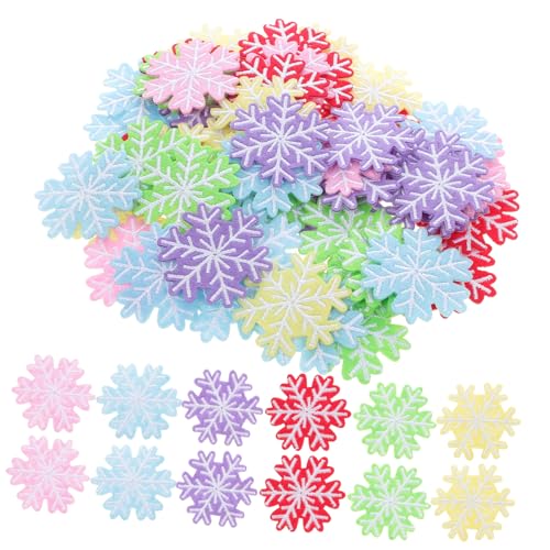 ARTSEWPLY 60 Stück Weihnachtsaufnäher Schneeflocken Patches zum Aufbügeln Bestickte DIY Kleidung Deko Vielseitig für Mützen Hosen Jacken Bunte Farben Lochreparatur Festliche ARTSEWPLY 60 Stück Weihnachtsaufnäher Schneeflocken Patches zum Aufbügeln Bestickte DIY Kleidung Deko Vielseitig für Mützen Hosen Jacken Bunte Farben Lochreparatur Festliche von ARTSEWPLY