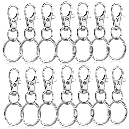 ARTSEWPLY 60Sätze Schlüsselketten Zubehör Drehbare Schnapphaken und Runde Ringe für Schlüsselanhänger Handtaschen Lanyards und DIY Projekte Rostfrei und Langlebig Schlüsselring von ARTSEWPLY