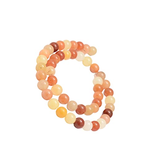 ARTSEWPLY 63 Stk Teiliges Gelbe Topas Perlen Rund Poliert Natürliche Steinperlen DIY Schmuckherstellung Armband Ohrring Kreative Bastelperlen für Zuhause von ARTSEWPLY