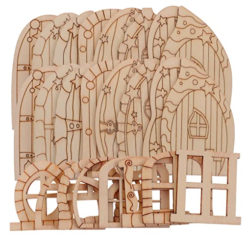 ARTSEWPLY 64 Stück Teiliges Miniatur Holzfeen Türen Unlackiert DIY Feenhaus Tür für Bastelbedarf für Garten Dekoration zur Gestaltung von Miniaturwelten ARTSEWPLY 64 Stück Teiliges Miniatur Holzfeen Türen Unlackiert DIY Feenhaus Tür für Bastelbedarf für Garten Dekoration zur Gestaltung von Miniaturwelten von ARTSEWPLY