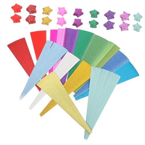 ARTSEWPLY 720 Blatt Teiliges Origamipapier mit Glitzer sternen in Farben DIY Bastelpapier für Erwachsene Vielseitiges Faltpapier für Origami Scrapbooking und Kreative Handwerksprojekte von ARTSEWPLY