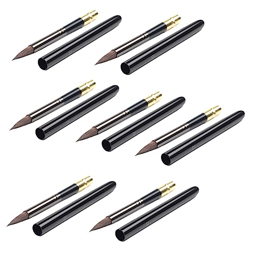 ARTSEWPLY 7Stücke Aquarellpinsel Teilig Abnehmbare Metallstiele Wieselhaar Pinsel für Erwachsene Vielseitig für Details und Große Zeichnungen von ARTSEWPLY