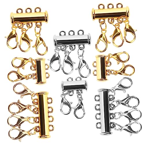 ARTSEWPLY 8 Stück Magnetischer Teiliges Mehrreihiger Schmuckverschluss Mehrlagiger Kettenverbinder Praktischer und Verhedderungsfreier Verschluss für Halsketten und Armbänder Flexibles DIY ARTSEWPLY 8 Stück Magnetischer Teiliges Mehrreihiger Schmuckverschluss Mehrlagiger Kettenverbinder Praktischer und Verhedderungsfreier Verschluss für Halsketten und Armbänder Flexibles DIY von ARTSEWPLY