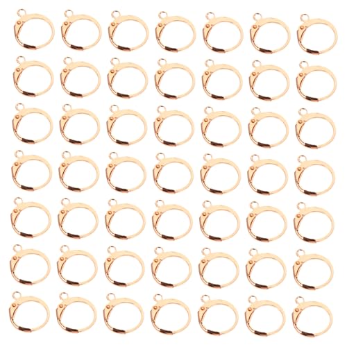 ARTSEWPLY 80 Stück Runde Ohrhaken aus Lever Back Ohrdraht für DIY Ohrringe Handgefertigte Schmuckzubehör Roségoldfarben Geeignet für Ohrringherstellung und Bastelbedarf von ARTSEWPLY