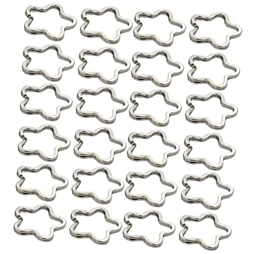 ARTSEWPLY 80Stücke Blumenform Flachschlüsselringe Split Ringe für DIY Schlüsselanhänger Id Tags und Hundehalsbänder Zubehör für Kreative Projekte von ARTSEWPLY
