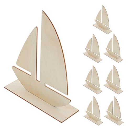 ARTSEWPLY 8Stücke Teiliges Segelboot Bastelset Holz Unvollendetes DIY Modell für Projekte für Innendekoration und Bastelliebhaber mit Strukturierter Oberfläche und Einfacher ARTSEWPLY 8Stücke Teiliges Segelboot Bastelset Holz Unvollendetes DIY Modell für Projekte für Innendekoration und Bastelliebhaber mit Strukturierter Oberfläche und Einfacher von ARTSEWPLY