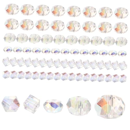 ARTSEWPLY 90 Stück Teiliges Facettiertes Glasperlen Ab farben Vielseitige Schmuckperlen für DIY armbänder und Halsketten Glatte Langlebige Glasperlen zum Auffädeln für Kreative ARTSEWPLY 90 Stück Teiliges Facettiertes Glasperlen Ab farben Vielseitige Schmuckperlen für DIY armbänder und Halsketten Glatte Langlebige Glasperlen zum Auffädeln für Kreative von ARTSEWPLY