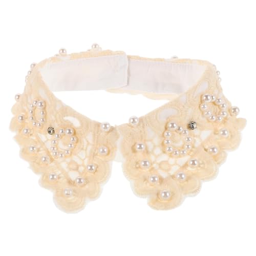 ARTSEWPLY Abnehmbarer Damen Spitzenkragen mit Vintage Perlenverzierung Weißer Polyester Fake Blusenkragen Einsatz Abnehmbare Spitzenkragendekoration für Vielseitige DIY stil und Stilvolle ARTSEWPLY Abnehmbarer Damen Spitzenkragen mit Vintage Perlenverzierung Weißer Polyester Fake Blusenkragen Einsatz Abnehmbare Spitzenkragendekoration für Vielseitige DIY stil und Stilvolle von ARTSEWPLY