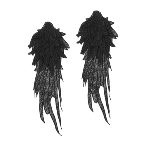 ARTSEWPLY Bestickte Engelsflügel Bügelflicken Applikationen zum Aufbügeln Langlebige DIY Kleidung Reparatur Patches Textil Dekoration für Jeans und Party Schwarz ARTSEWPLY Bestickte Engelsflügel Bügelflicken Applikationen zum Aufbügeln Langlebige DIY Kleidung Reparatur Patches Textil Dekoration für Jeans und Party Schwarz von ARTSEWPLY