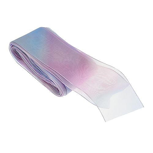ARTSEWPLY Breites Regenbogen Chiffonband mit Farbverlauf DIY Schleifenband für Haaraccessoires Yards für Festliche Dekorationen und Bastelprojekte von ARTSEWPLY