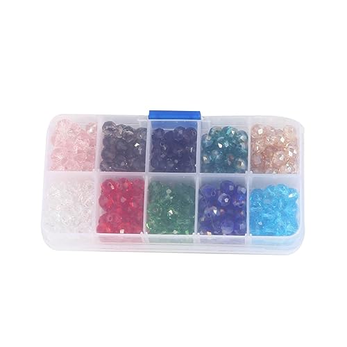 ARTSEWPLY Bunte Glasperlen Facettierte Kristall Spacer Perlen für Armband Schmuckherstellung DIY Bastelperlen mit Aufbewahrungsbox für Kreuzstich und Kreative Handarbeiten von ARTSEWPLY